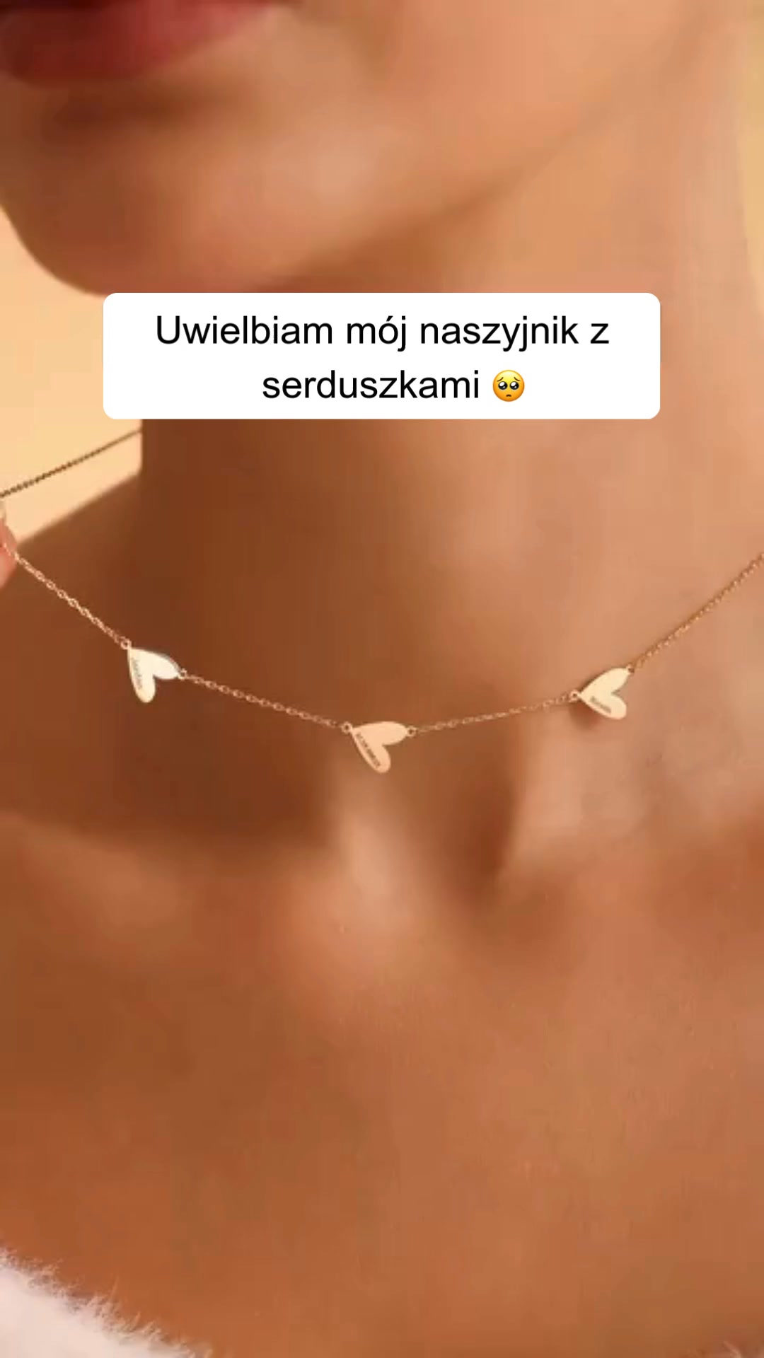 Naszyjnik z grawerowanym sercem