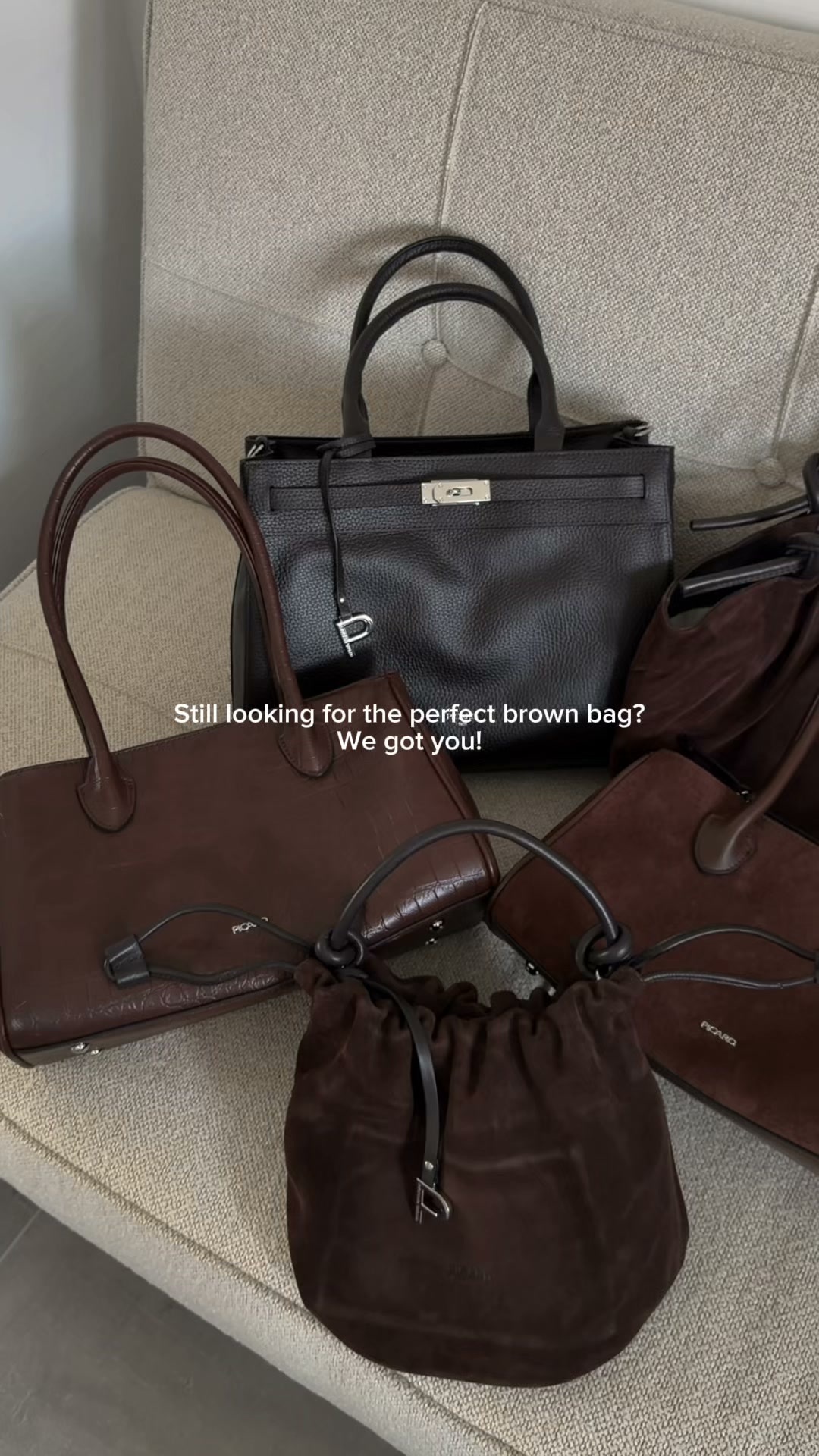 autumn essentials in brown