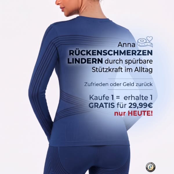 Damen Kompressions T-Shirt mit Rückenunterstützung | CelluLisse