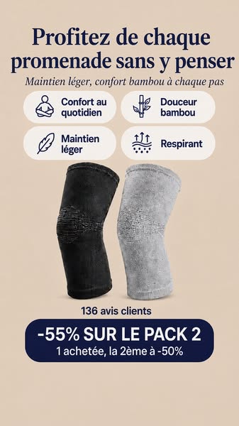 COMPRESSFLEX.COM
NOUVEAU : le confort dont vos genoux ont besoin