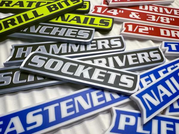 12 Pack of Magnetic Toolbox Labels