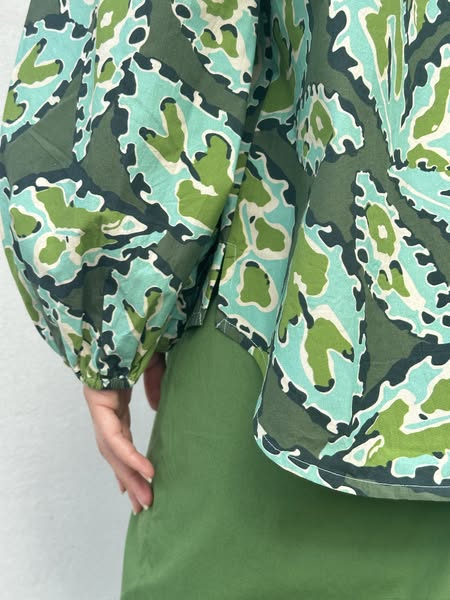Læsø Print Shirt i grøn
