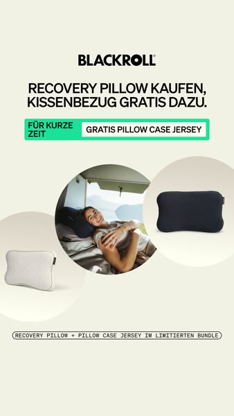 Ins Bett kuscheln und einfach abschalten können - so kann sich das Bundle aus RECOVERY PILLOW und PILLOW CASE PREMIUM COMFORT anfühlen.
