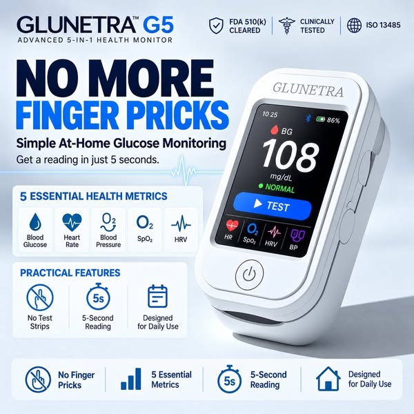 No More Finger Pricks — Simple At-Home Glucose Monitoring