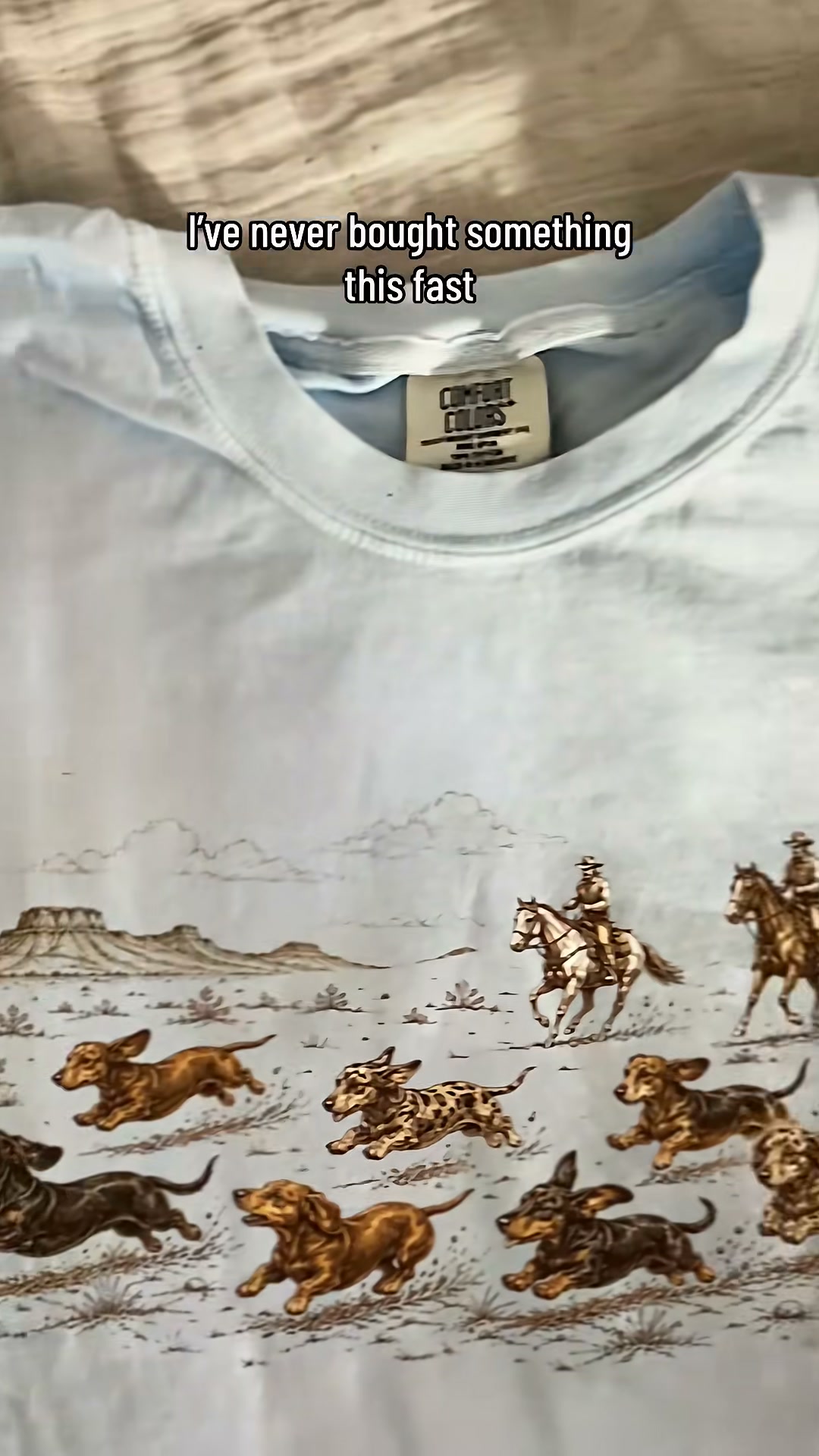 Western Dachshund Cowboy Desert Graphic Sweatshirt