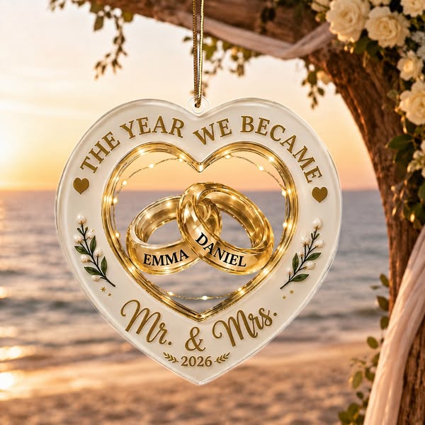 Personalized Newlywed Christmas Ornament