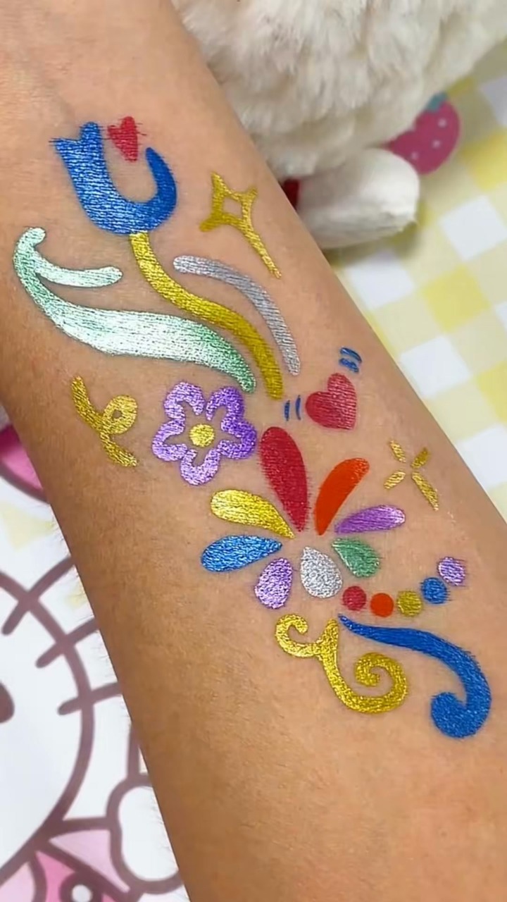 Temporary Tattoo Markers Set-10-Color Body Art Pens