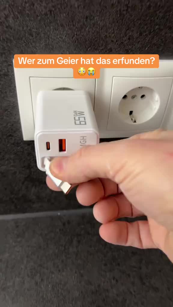 65 W GaN 3-in-1 einziehbares Schnellladegerät