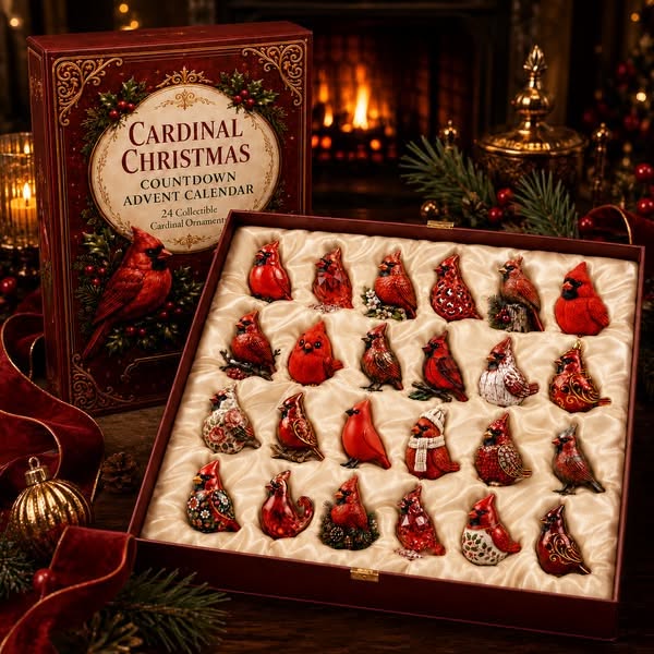 Last 50 pcs High-quality modelCardinal Christmas 24-Day Countdown Ca
