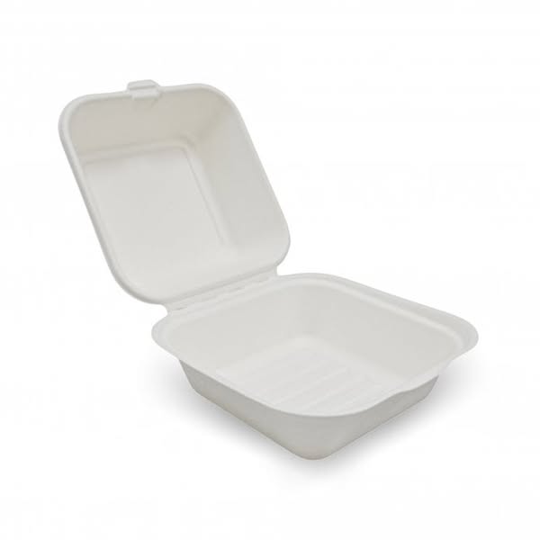 Compostable Bagasse Clamshell Burger Boxes