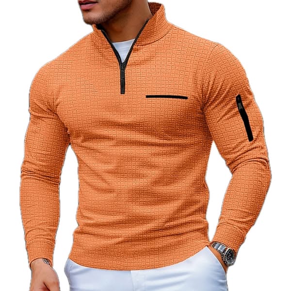 Arthur Sterling Textured Quarter-Zip Polo