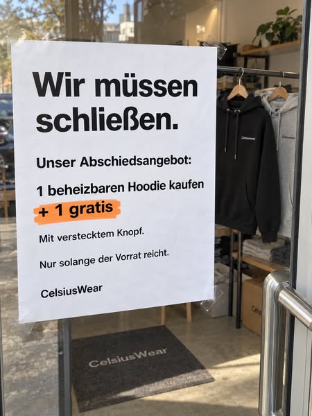 Beheizbarer Hoodie mit verstecktem Leuchtknopf