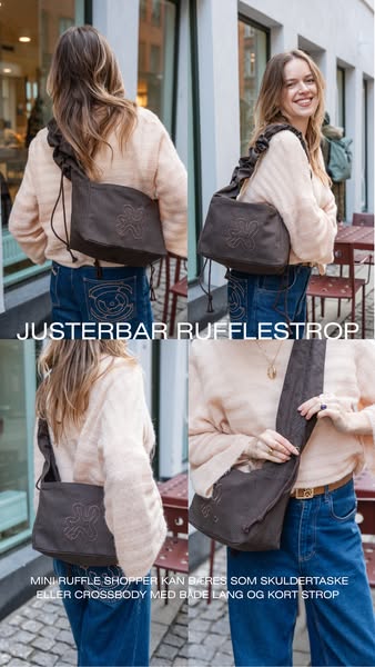 Ruffle-strop shopper