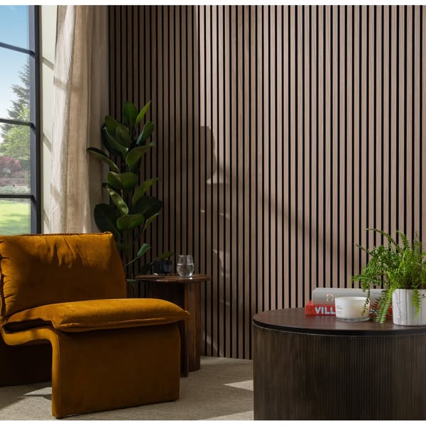 SlatWall Acoustic Walnut Slatted Wall Panel