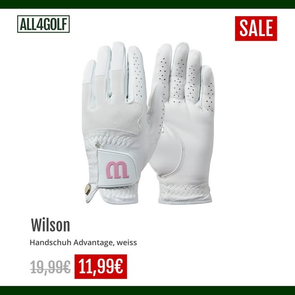 Wilson Handschuh Advantage, weiss