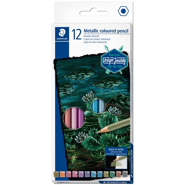 Staedtler Färgpennor metallic, 12 st