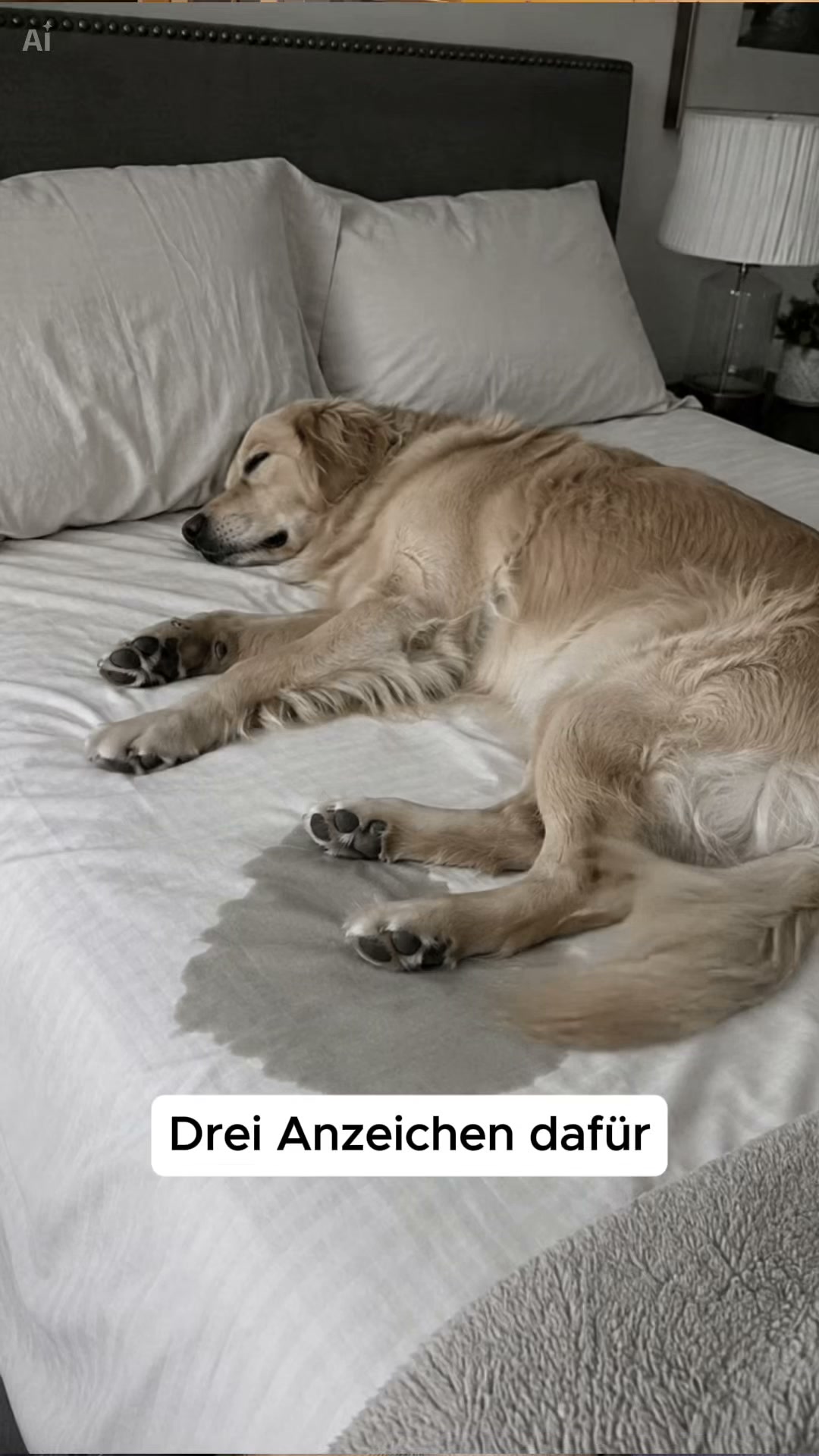 Der nasse Fleck im Hundebett?
