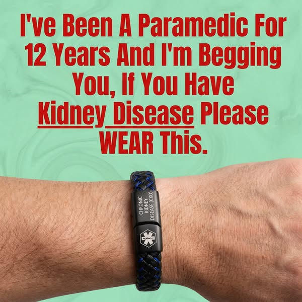 Men’s Chronic Kidney Disease Medical Alert Bracelet