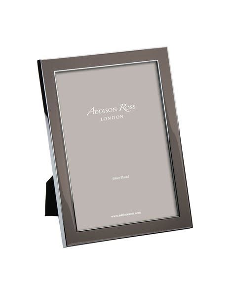 Addison Ross Koρνίζα 12x17cm Eπισμαλτωμένη Πλάσιο Ασημί Με Σμάλτο Taupe 15mm (Για Φωτογραφία 10x15 cm)