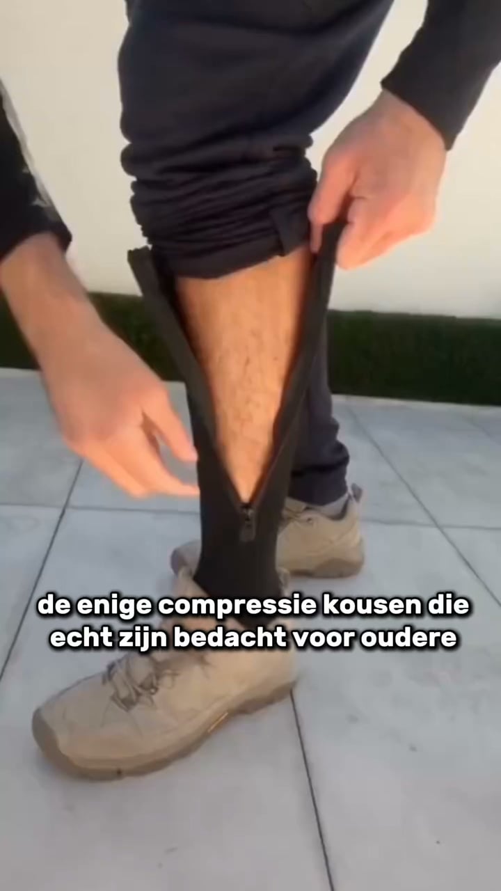 Nooit meer worstelen met gewone compressiekousen!