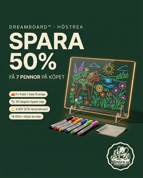 Höstrea: Spara 50% + 7 pennor på köpet