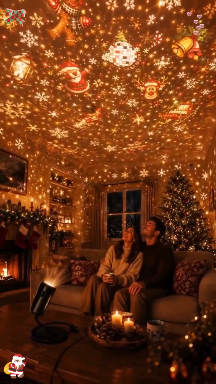 Proyector de luces navideñas – magia navideña al instante en tu hogar