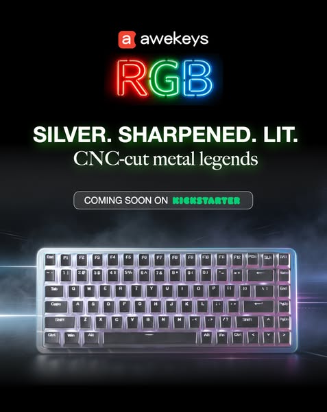 Silver Shine-Thru Keycaps | Kickstarter First Dibs