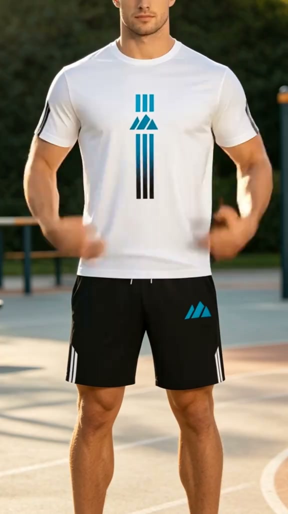 Ensemble Deux Pièces T-Shirt & Short d'Été pour Homme