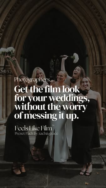 Film Presets for Weddings