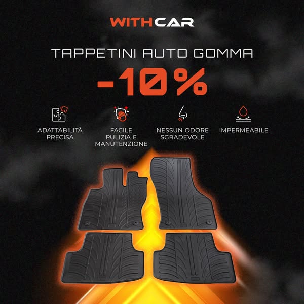 Tappetini auto gomma -10%