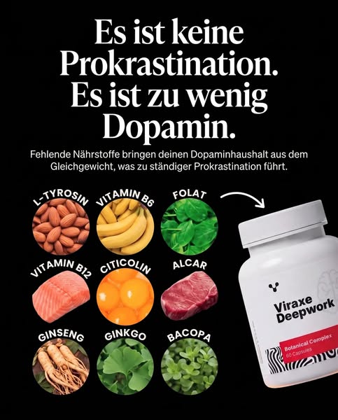 Die Nährstoffe, die Prokrastinierern fehlen