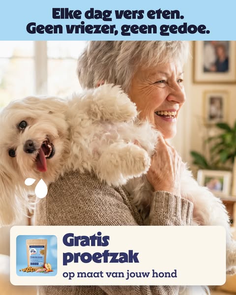 Gratis proefzak voor je hond. €4,95.