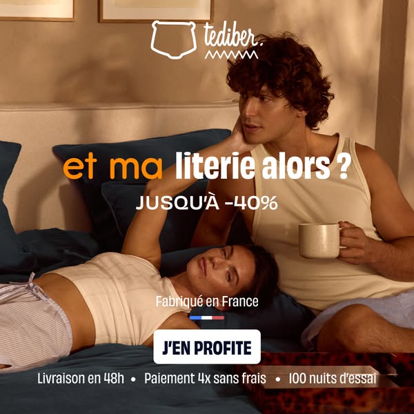 Jusqu'à -40% sur la literie