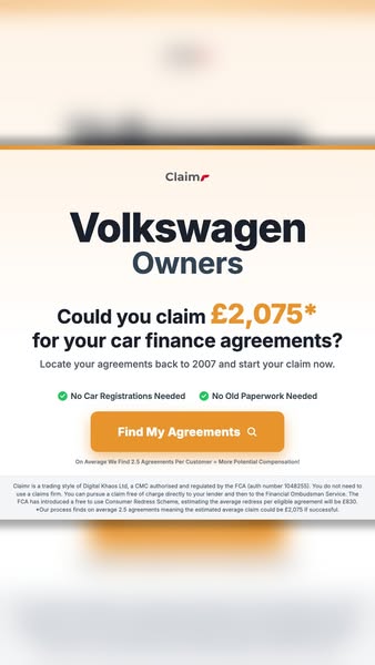 Was Your Volkswagen Finance Mis-Sold? Check Now