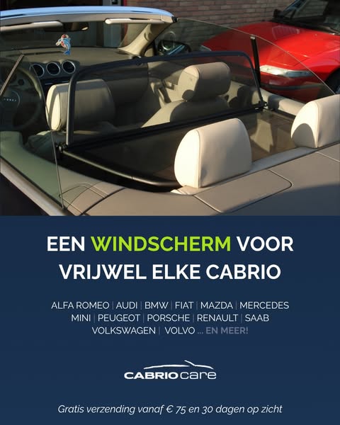 Windscherm voor uw cabrio