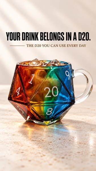 Drink Coffee From a Giant D20