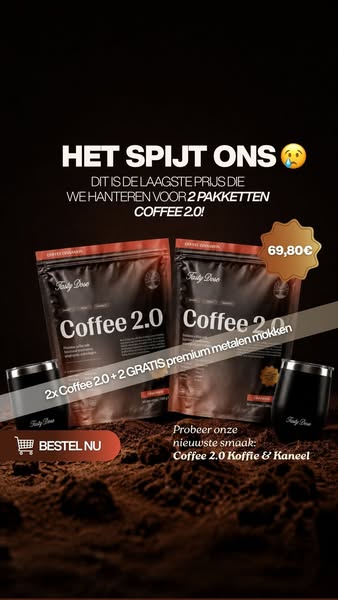 Krijg 2x Coffee 2.0 + 2 GRATIS mokken