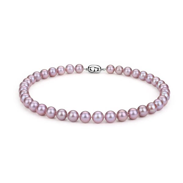 7.5-8mm Purple Freshwater Pearl Necklace