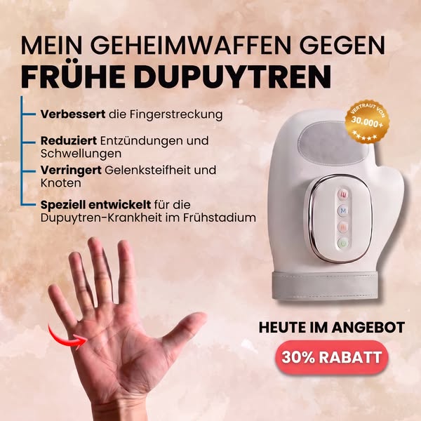 Dupuytren in Ihrer Hand? Lindern Sie die Steifheit — zu Hause, in 15 Minuten.