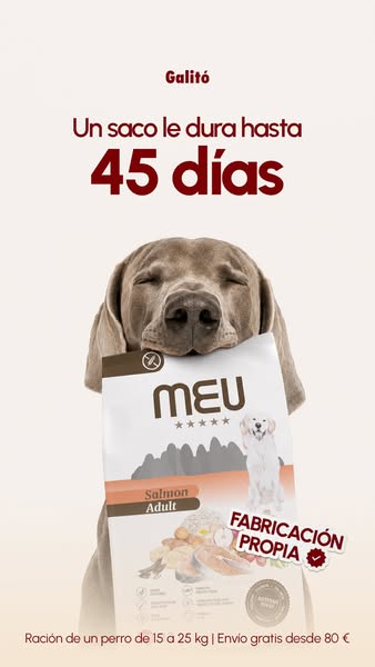 Un saco le dura hasta 45 días