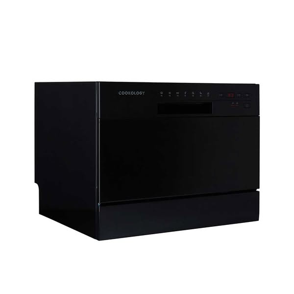 6 Place Settings Table Top Dishwasher - Black