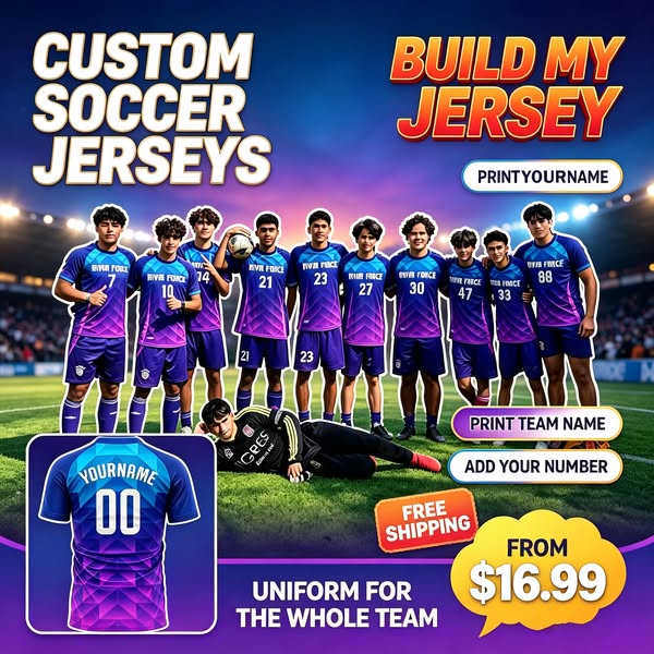 Customize Your Jersey Today! Free Shipping!