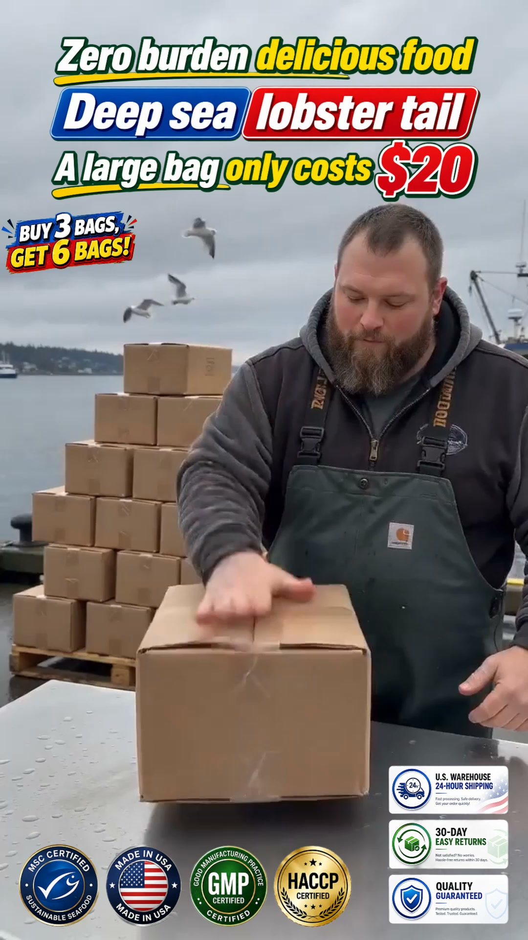 Wild Maine Lobster Tails — Buy 3, Get 3 FREE!