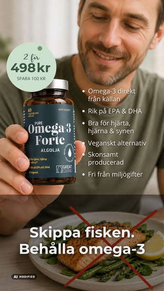2 för 498 kr: Skippa fisken, behåll Omega-3!