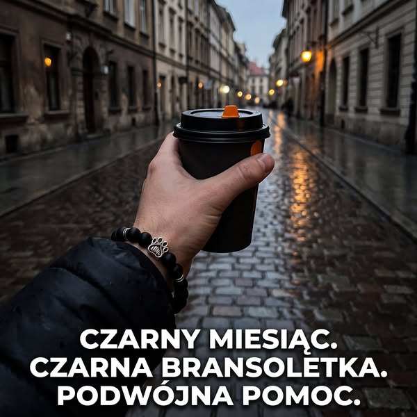 Czarna bransoletka, podwójna pomoc