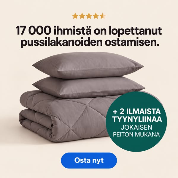 Ei enää pussilakanan vaihtoa
