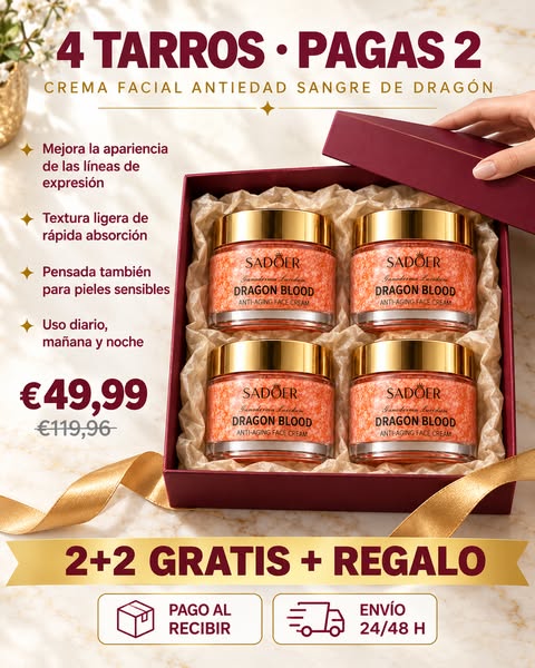 4 tarros, pagas 2 · €49,99