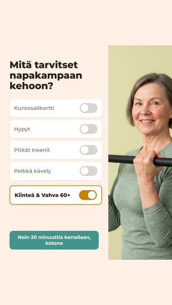 Napakampi keho ilman salikorttia ja hyppyjä