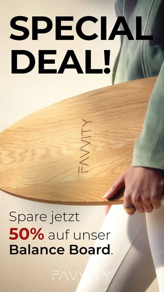 Das Favvity Balance Board aus 100% FSC-Eichenholz