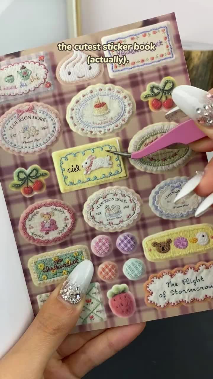 Faux embroidery stickers